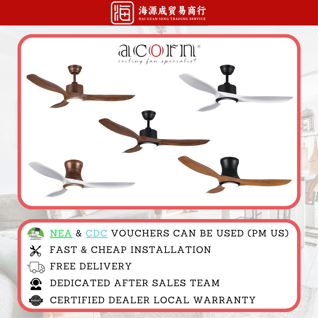 Acorn, Acorn DC-168H 42" / 52" DC Ceiling Fan, DC motor, Climate Voucher eligible, Singapore