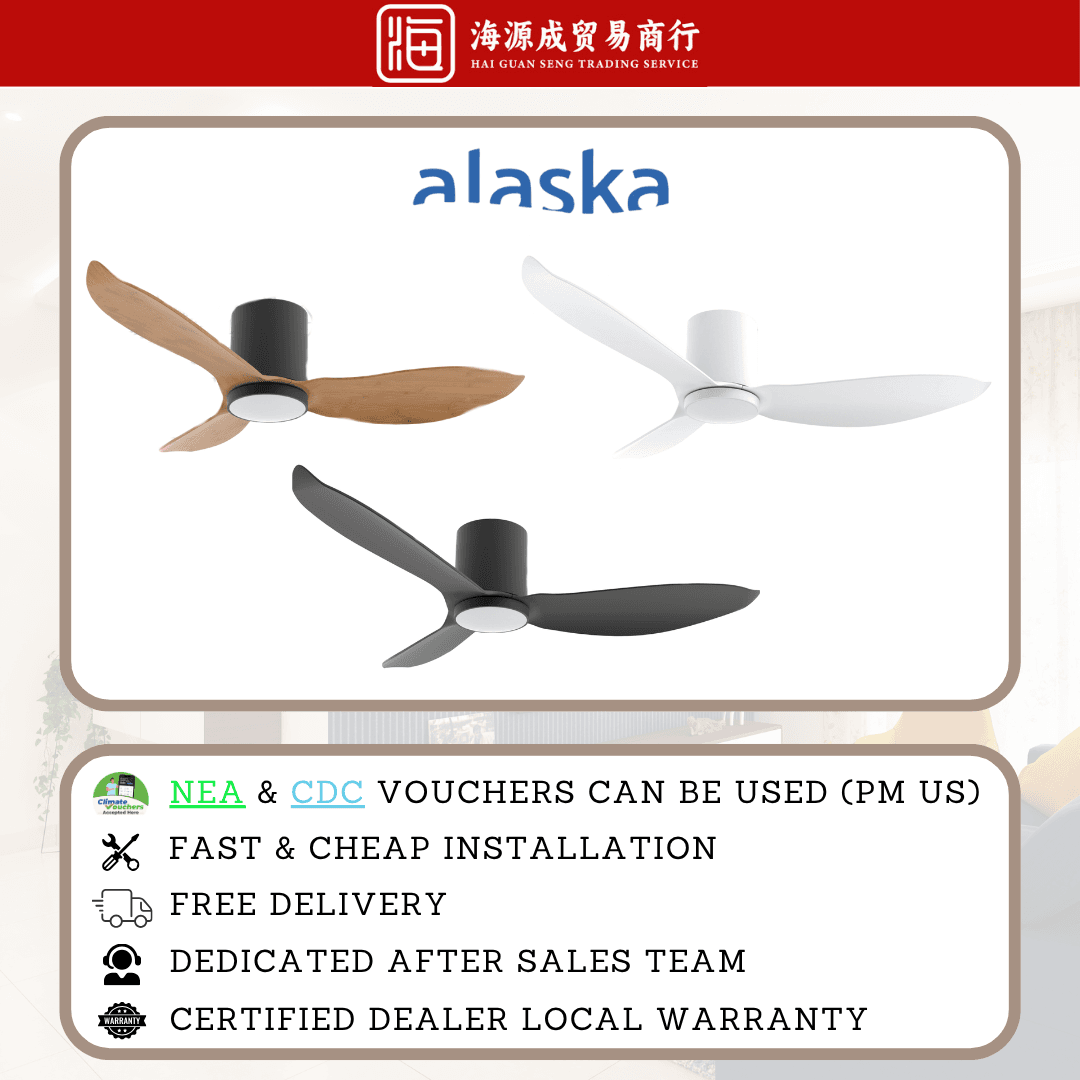 Alaska, Alaska Hydsen 35" / 46" / 52" DC Ceiling Fan, DC motor, Climate Voucher eligible, Singapore