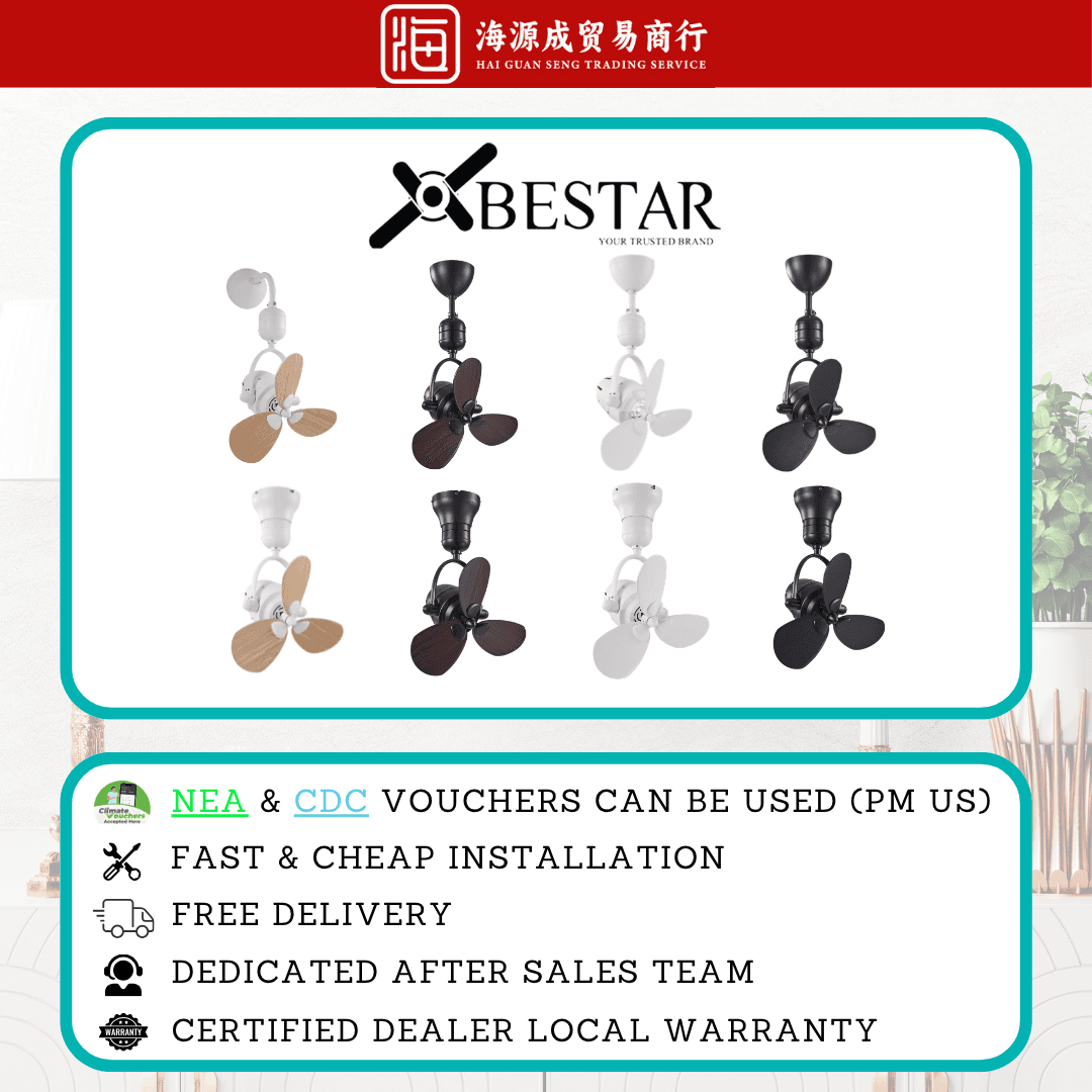 Bestar, Bestar Duo Hagar DC Ceiling Fan, DC motor, Climate Voucher eligible, Singapore