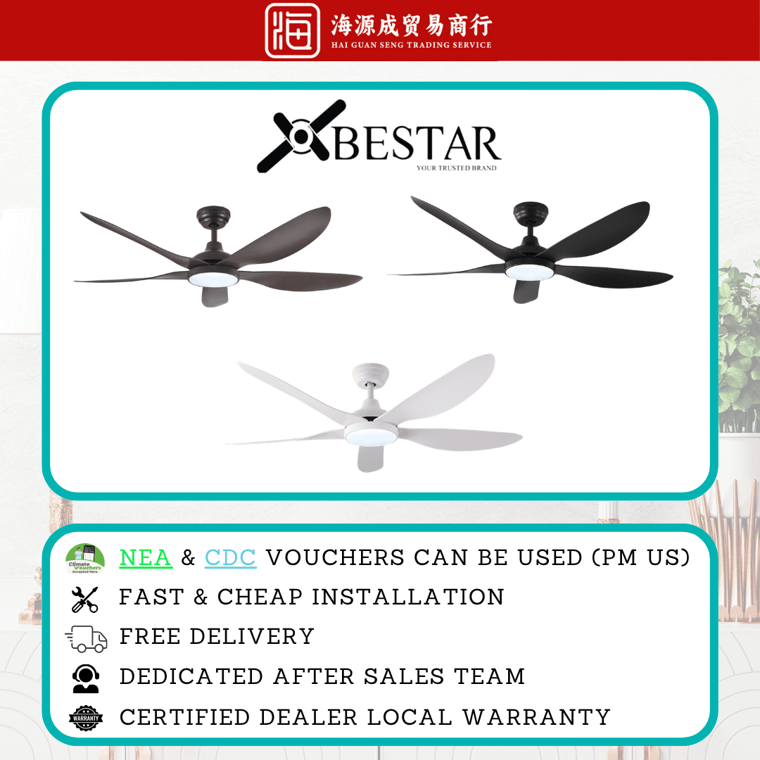 Bestar, Bestar Wind 32" / 42" / 52" DC Ceiling Fan, DC motor, Climate Voucher eligible, Singapore