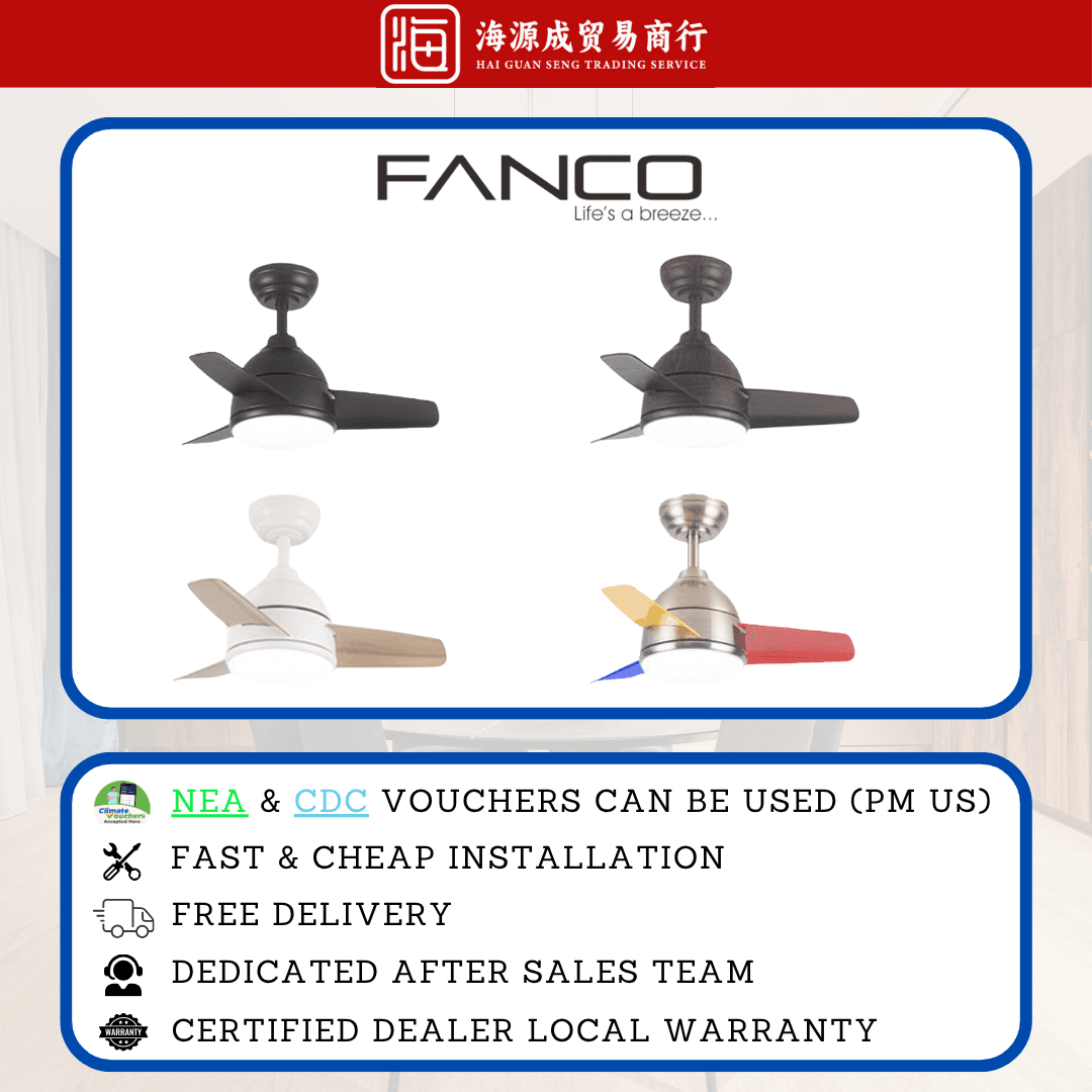Fanco, Fanco Bee 26" DC Ceiling Fan, DC motor, 26", Climate Voucher eligible, Singapore