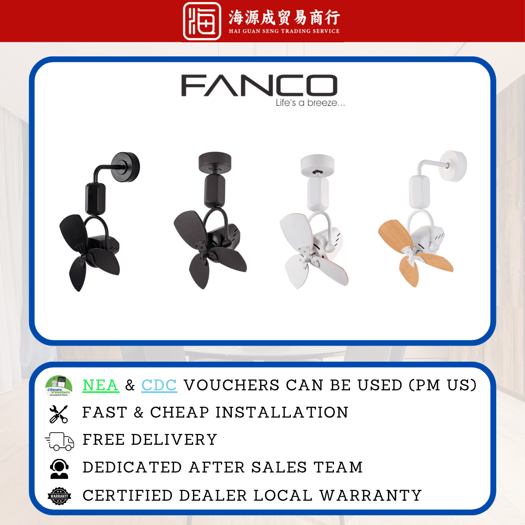 Fanco, Fanco Dono 16" Corner Fan, DC motor, 16", Climate Voucher eligible, Singapore