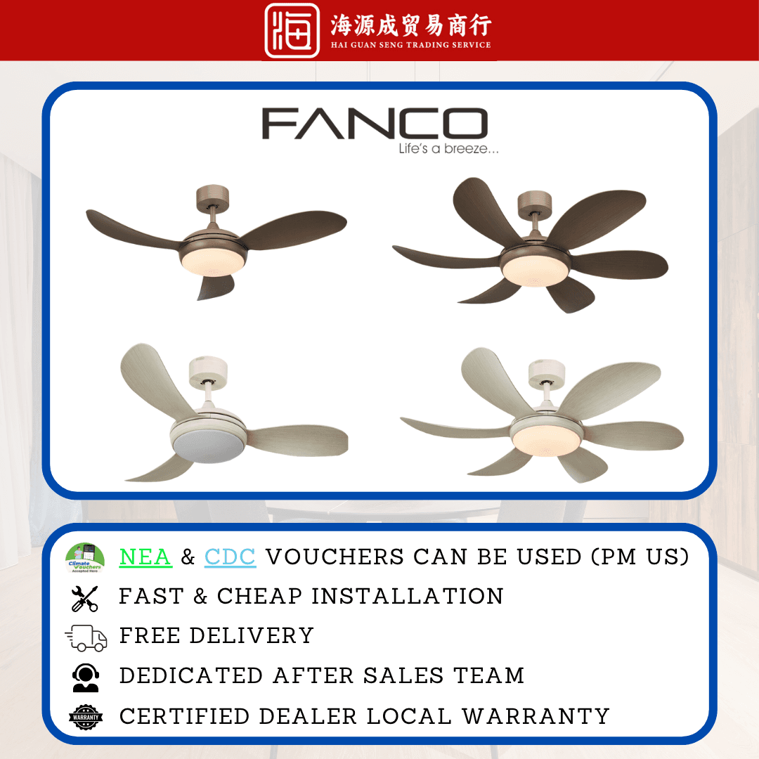 Fanco, Fanco Girasol 3B 46" DC Ceiling Fan, DC motor, 46", Climate Voucher eligible, Singapore